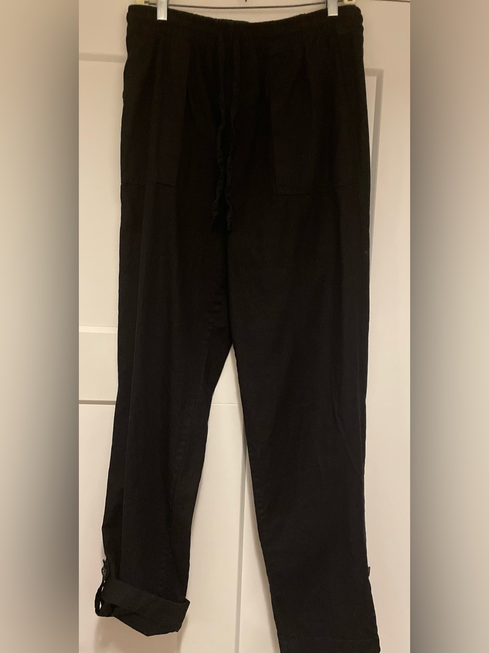 Joe Fresh Black Drawstring Linen Pants